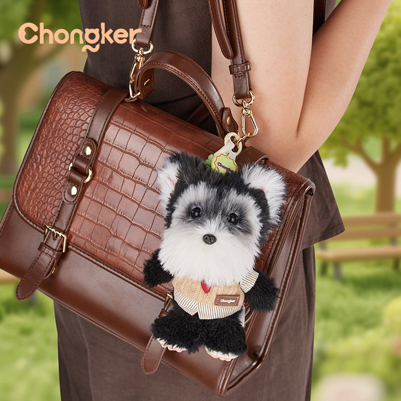 Gray Schnauzer Dog Charm- Kawaii Puppy Charm for Teens